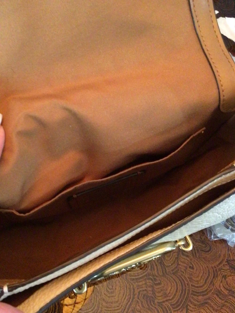 Coach Jade Two-Tone Colorblock Leather Saddle Crossbody with Gold Hardware